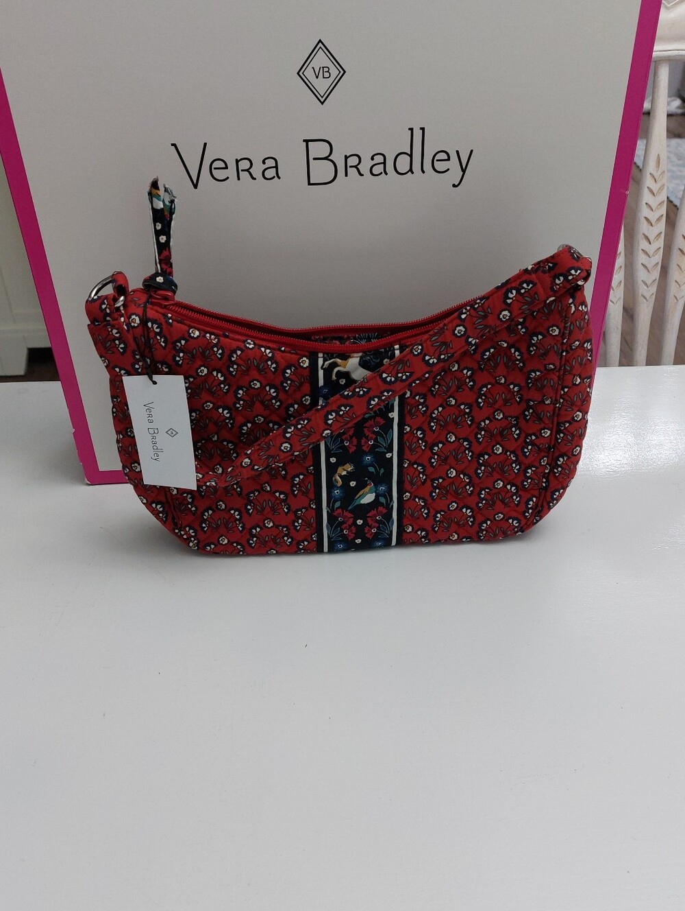 Frannie Crescent Crossbody Enchanting Flowers NWT